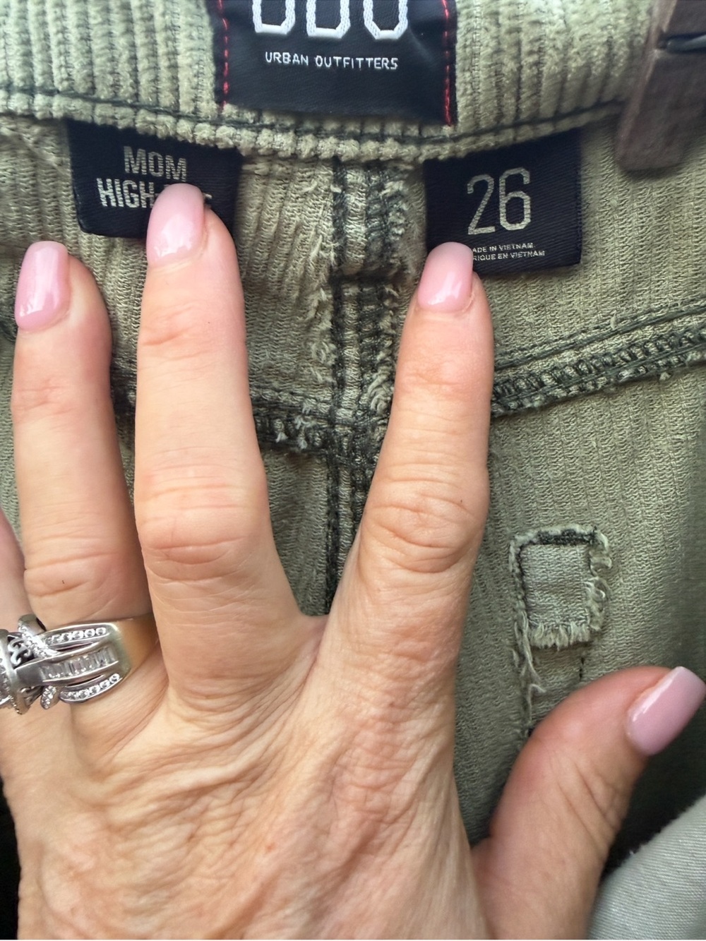 Urban Outfitters Silver Multi-Band Ring with Clear Accents